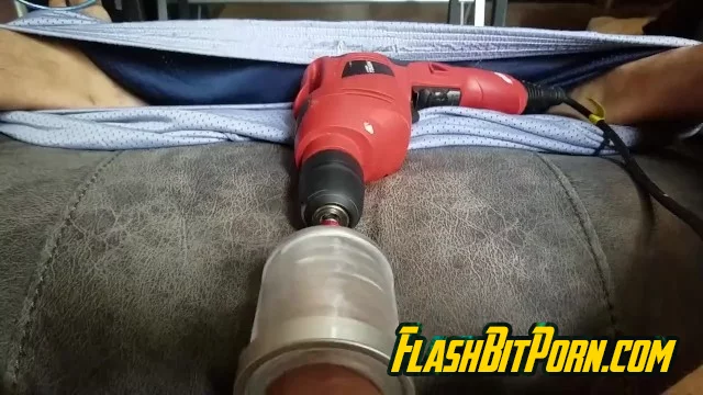 Must See Sex Toy Invention with Drill creates Moaning Cumshots